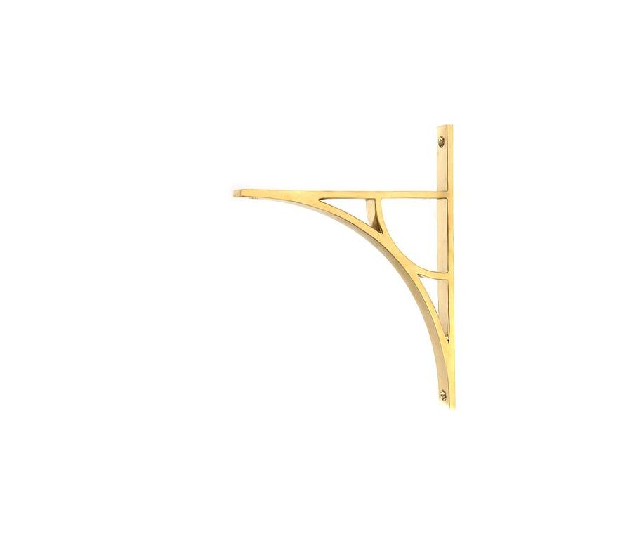 Polished Brass Tyne Shelf Bracket (260mm x 200mm)