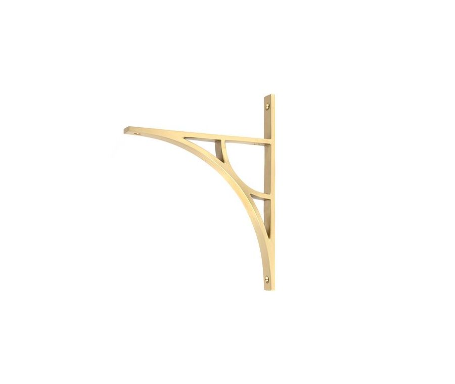 Satin Brass Tyne Shelf Bracket (260mm x 200mm)
