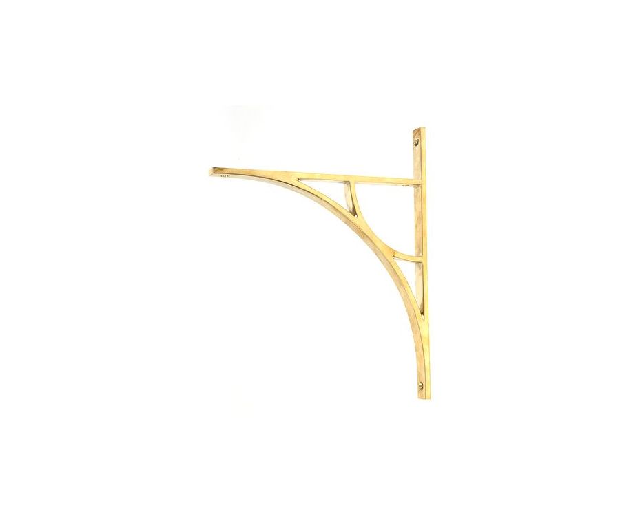 Polished Brass Tyne Shelf Bracket (314mm x 250mm)