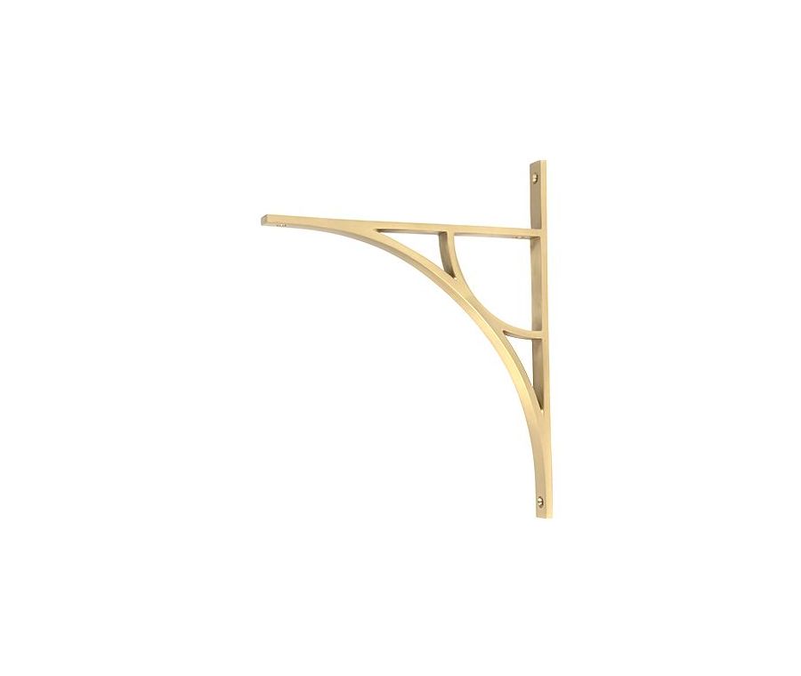 Satin Brass Tyne Shelf Bracket (314mm x 250mm)