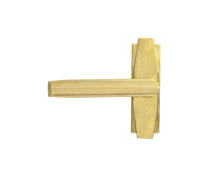 Set Polished Brass Art Deco Lever on Rose | 51191