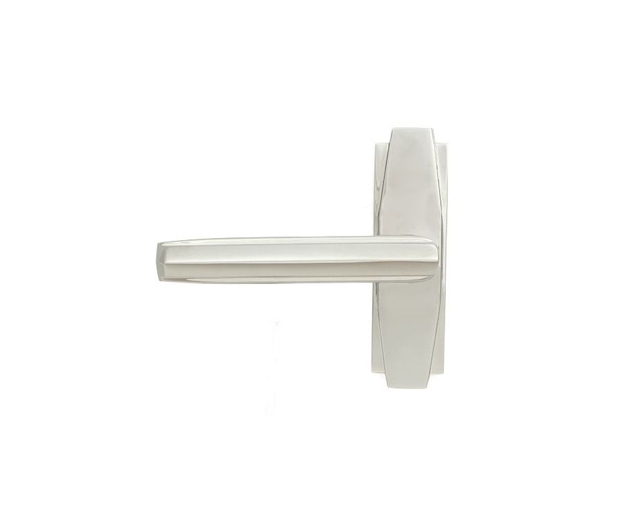 Set Polished Nickel Art Deco Lever on Rose | 51193