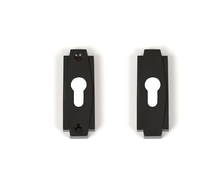 Set Aged Bronze Bronze Art Deco Euro Escutcheon | 51201