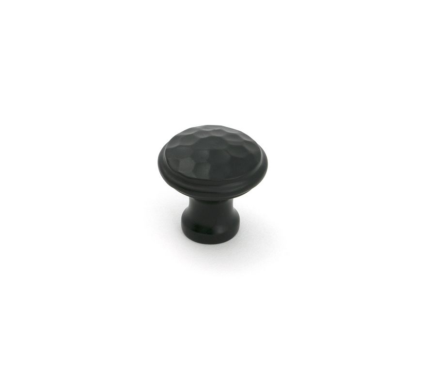 Aged Bronze Hammered Cabinet Knob - Small
