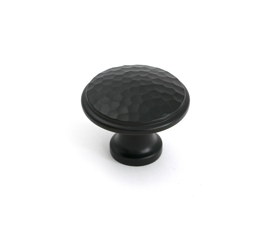 Aged Bronze Hammered Cabinet Knob - Large