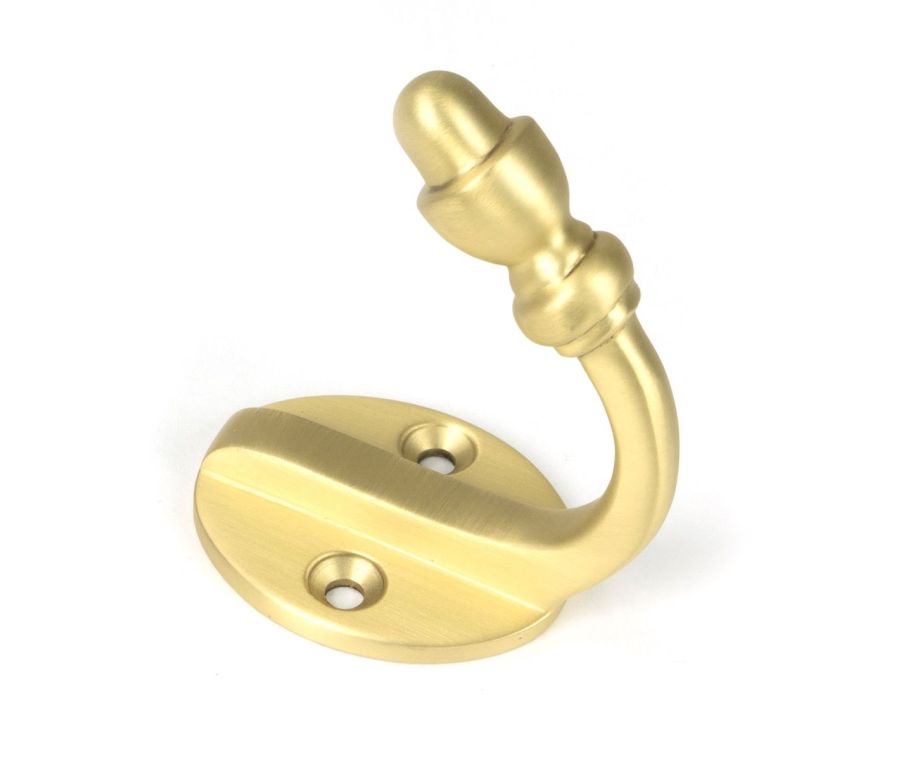 From the Anvil Satin Brass Coat Hook | 51300