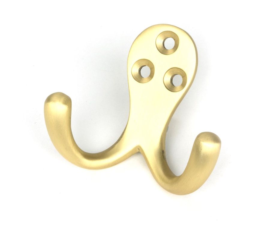 Satin Brass Celtic Double Robe Hook | 51304
