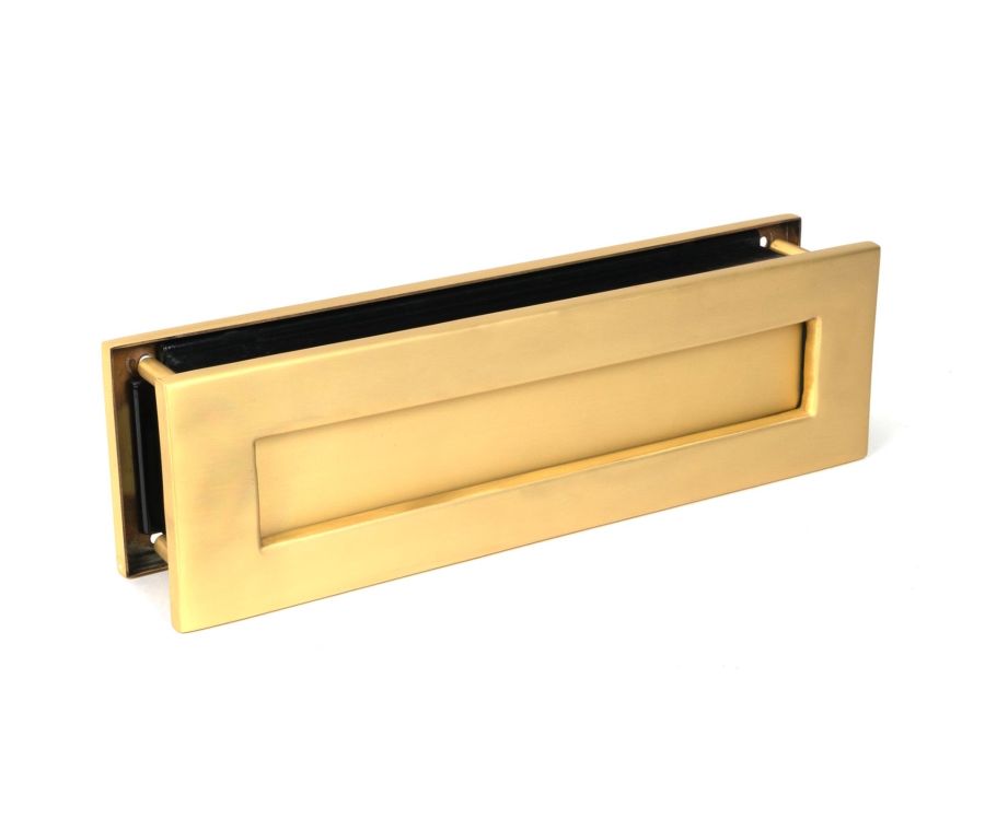 From the Anvil Satin Brass Traditional Letterbox | 51308