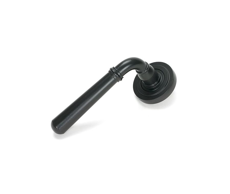 Set Matt Black Newbury Lever on Art Deco rose | 46460 | 51327