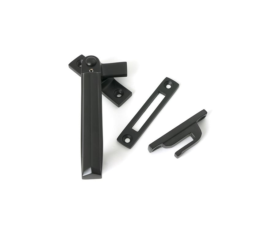 Aged Bronze Locking Art Deco Fastener - LH