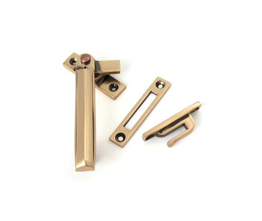 Polished Bronze Locking Art Deco Fastener - LH