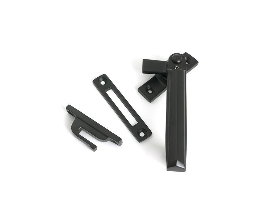 Aged Bronze Locking Art Deco Fastener - RH