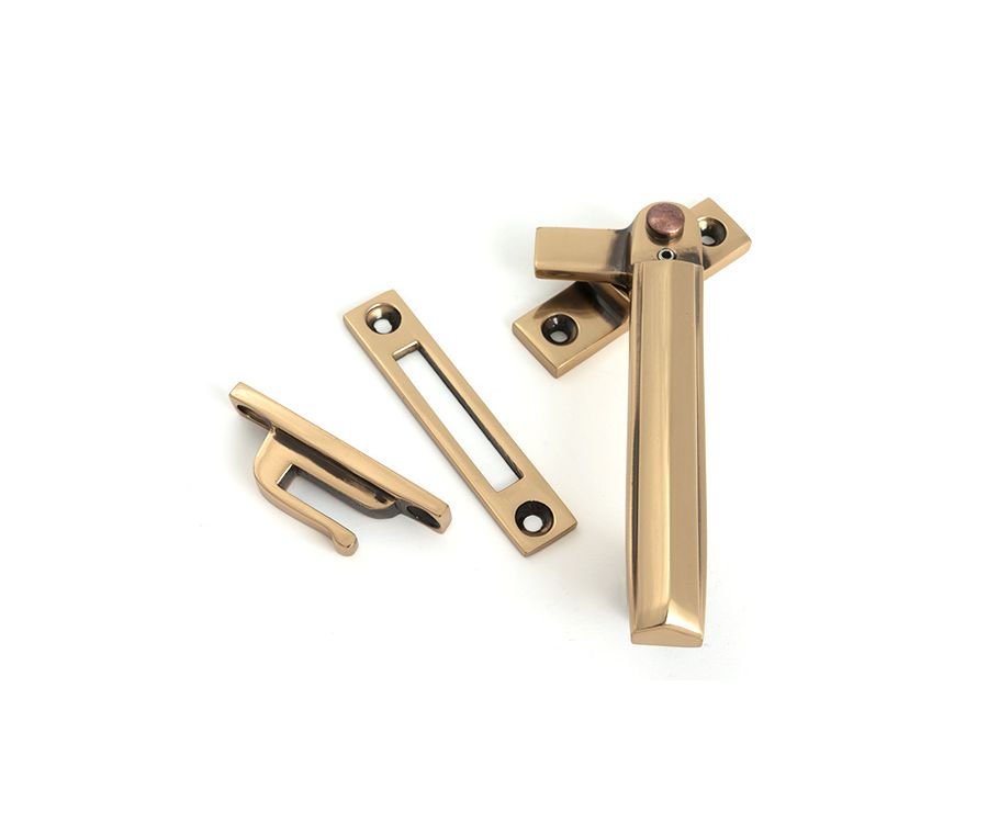 Polished Bronze Locking Art Deco Fastener - RH