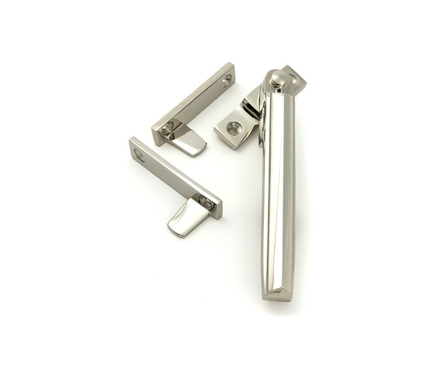 Polished Nickel Night-Vent Locking Art Deco Fastener