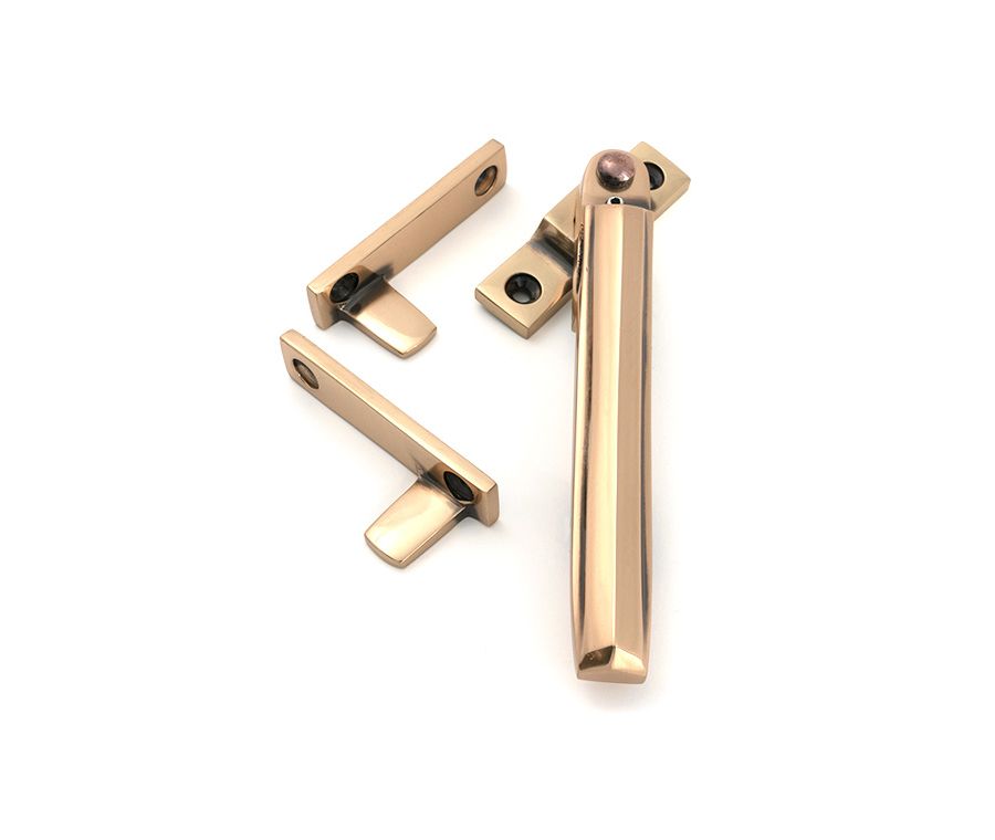 Polished Bronze Night-Vent Locking Art Deco Fastener