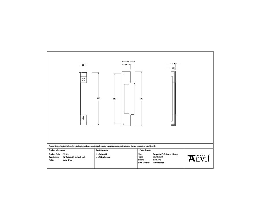 Aged Brass ½