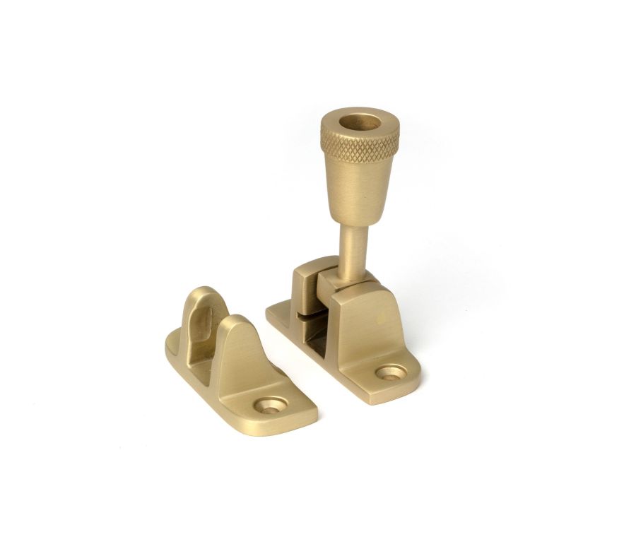 Satin Brass Brompton Brighton Fastener (Radiused)  |  52345