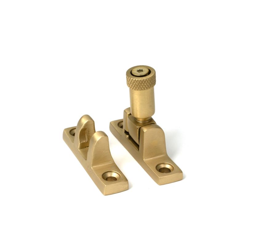 Satin Brass Brompton Brighton Fastener - Narrow (Square)  |  52353