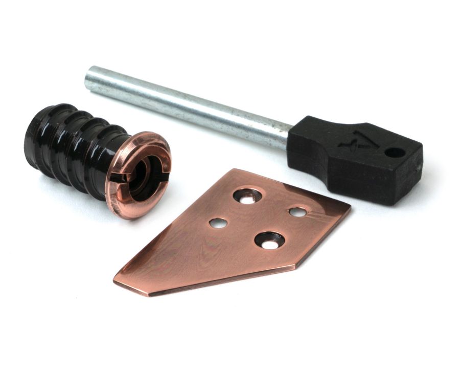 Polished Bronze Key-Flush Sash Stop  |  52401