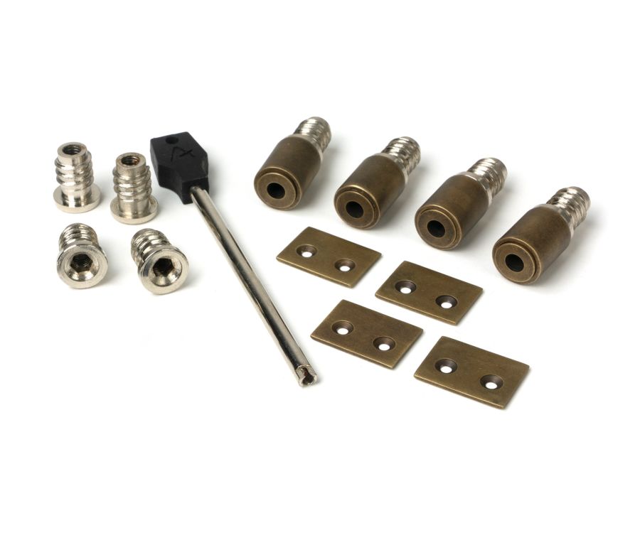 Burnished Brass Secure Stops (Pack of 4)  |  52402