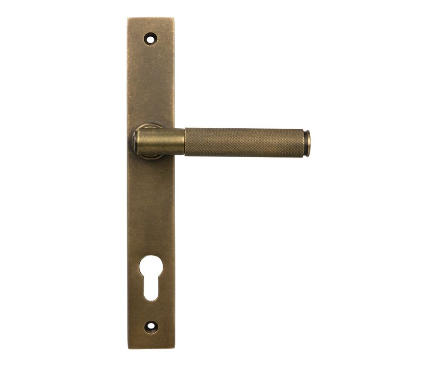 Burnished Brass Brompton Slimline Lever Espag. Lock Set  |  52415