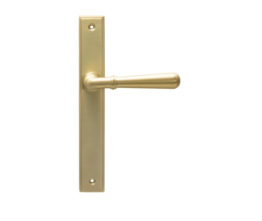 Satin Brass Newbury Slimline Lever Espag. Latch Set  |  52422