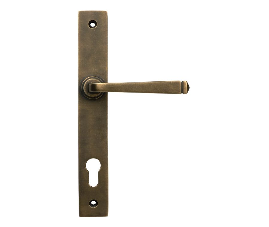 Burnished Brass Avon Slimline Lever Espag. Lock Set  |  52428