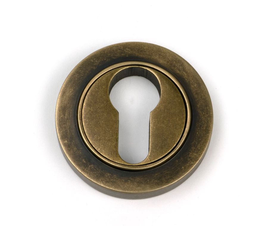 Burnished Brass Round Euro Escutcheon (Plain)  |  52447