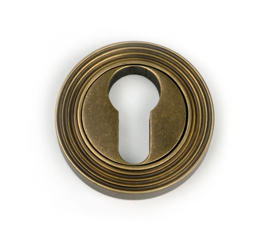 Burnished Brass Round Euro Escutcheon (Beehive) | 52449