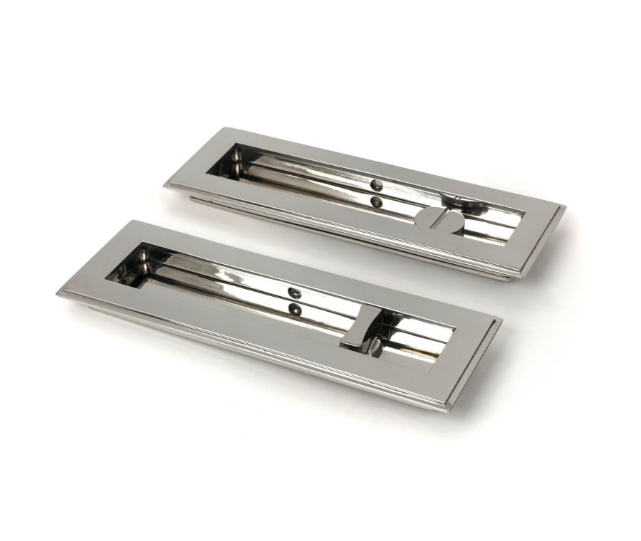 Polished Marine SS (316) 175mm Art Deco Rectangular Pull - Privacy Set  |  52497