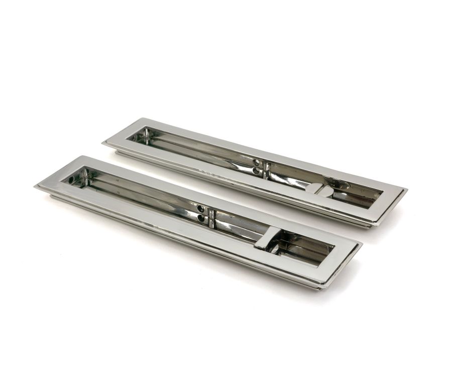 Polished Marine SS (316) 250mm Art Deco Rectangular Pull -Privacy Set  |  52499