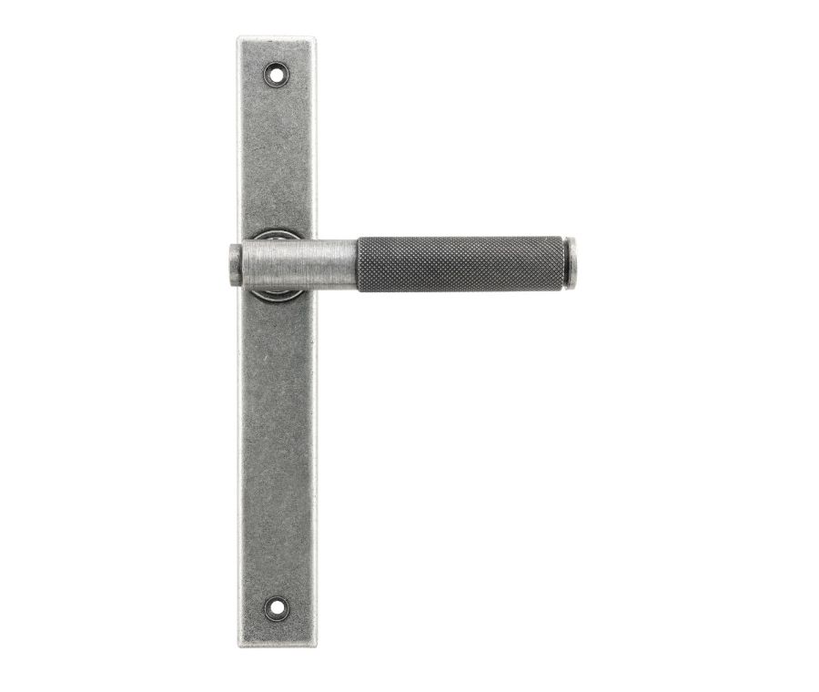 Pewter Brompton Slimline Lever Espag. Latch Set  |  52541
