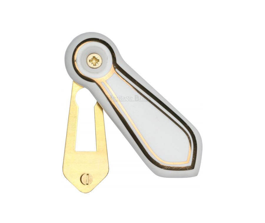 Porcelain Covered Escutcheon Gold Line