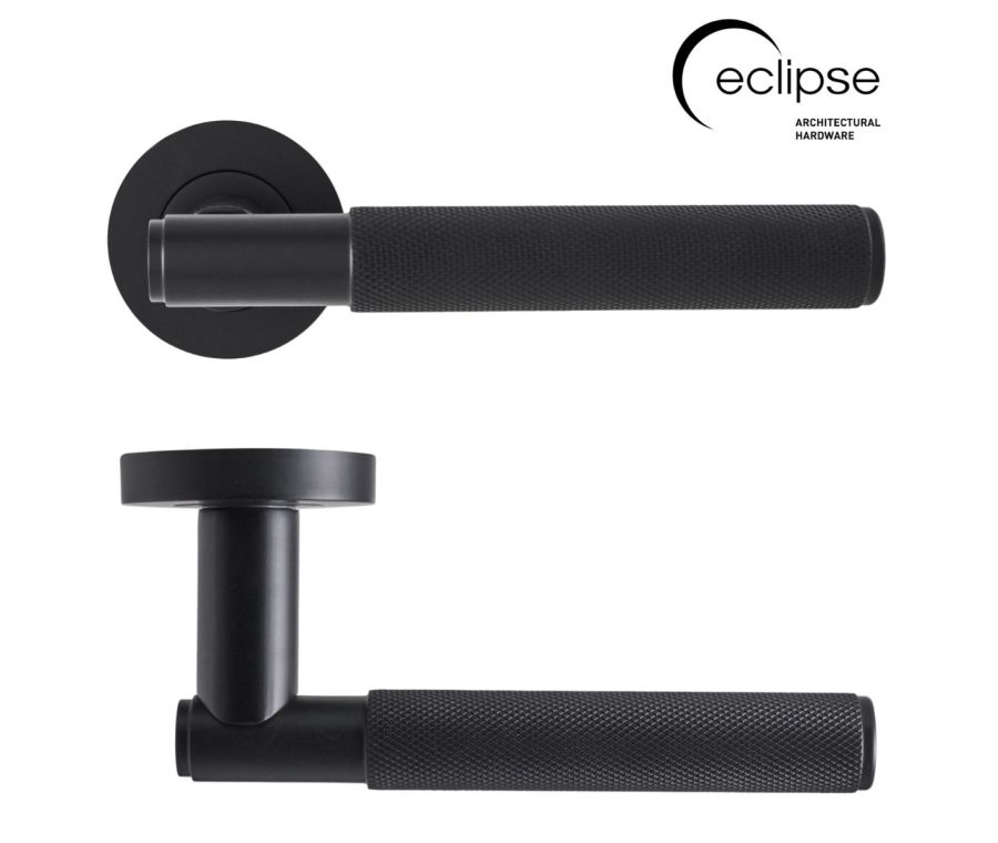 Eclipse Insignia Matt Black Knurled Lever Handle | 63231