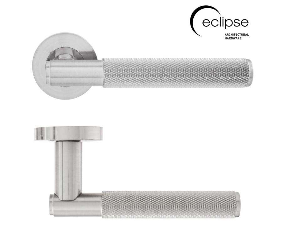 Eclipse Insignia Satin Nickel Knurled Lever Handle | 63232
