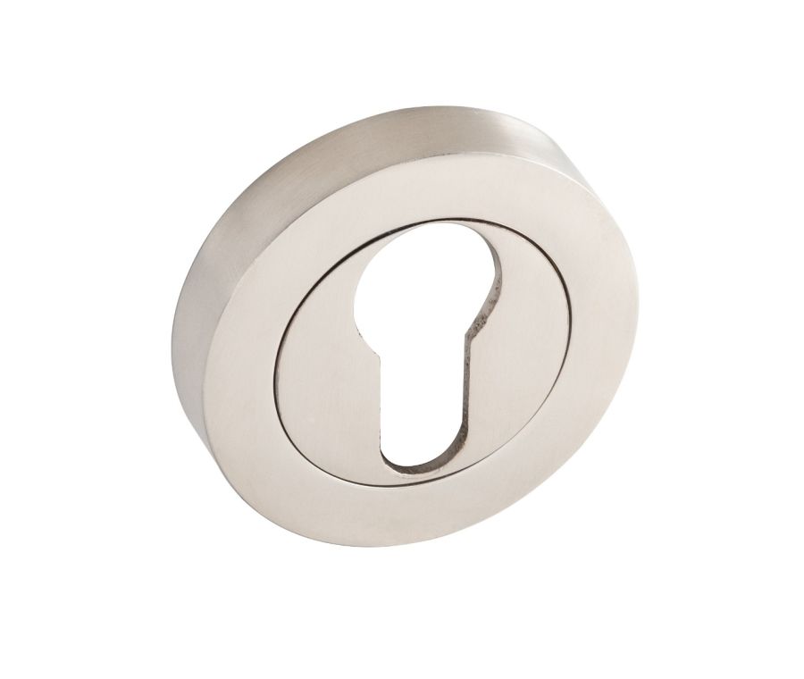 Satin Nickel Standard Euro Round Escutcheon | 63650