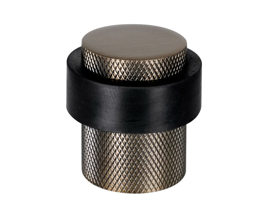 Antique Bronze 30mm Knurled Floor Door Stop | 63765