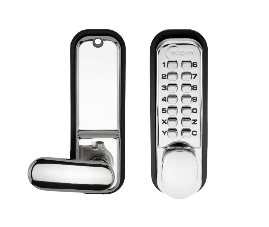 ED20 Polished Chrome Easy Code Change Push Button Digital Lock | 70259