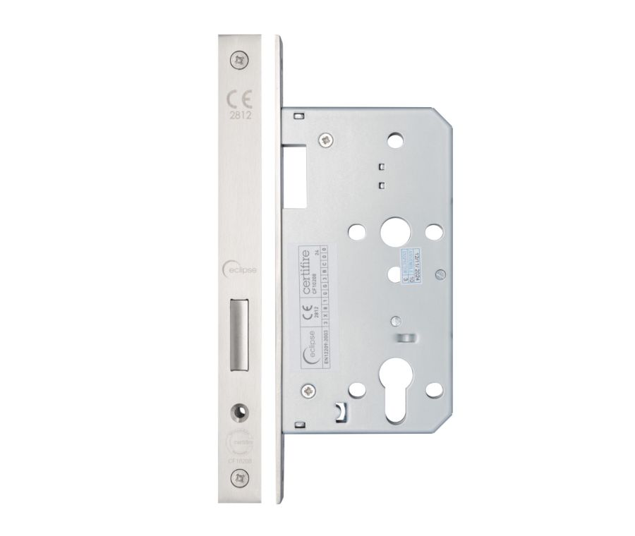 Ultimate Satin Stainless Steel 60mm DIN Euro Deadlock - Square | IXL0060EPSSS