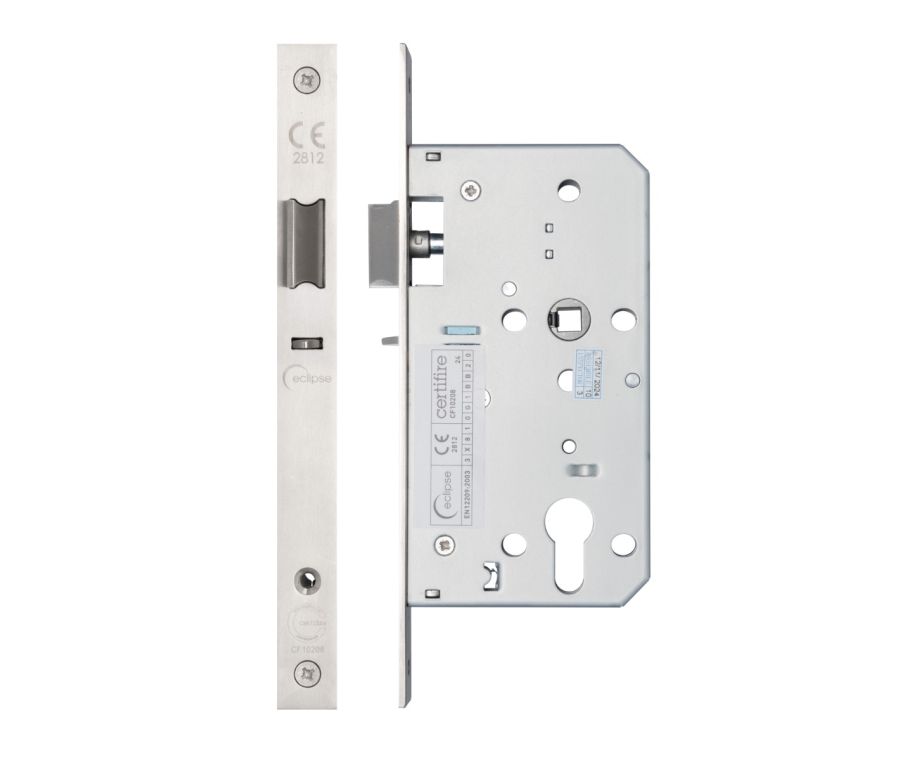 Ultimate Satin Stainless Steel 55mm DIN NightLatch - Square | IXL7255NLSSS