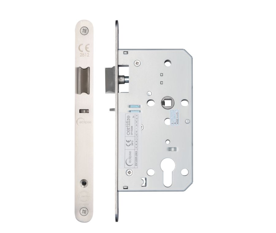 Ultimate Satin Stainless Steel 60mm DIN NightLatch - Radius | IXL7260NLSSS/R