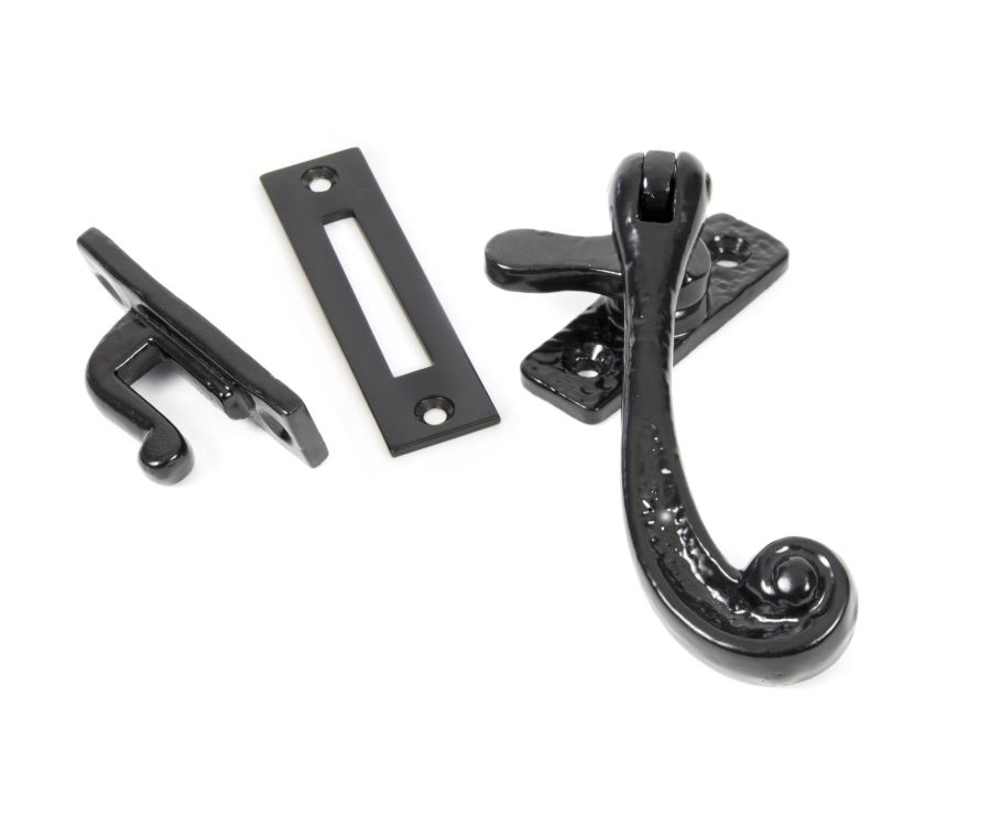 From the Anvil Black Antique Rosehead Window Casement Fastener | 73138