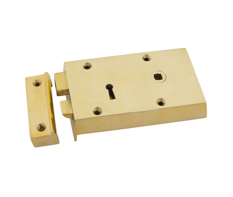 From the Anvil Polished Brass Small Right Hand Rim Lock | 83580
