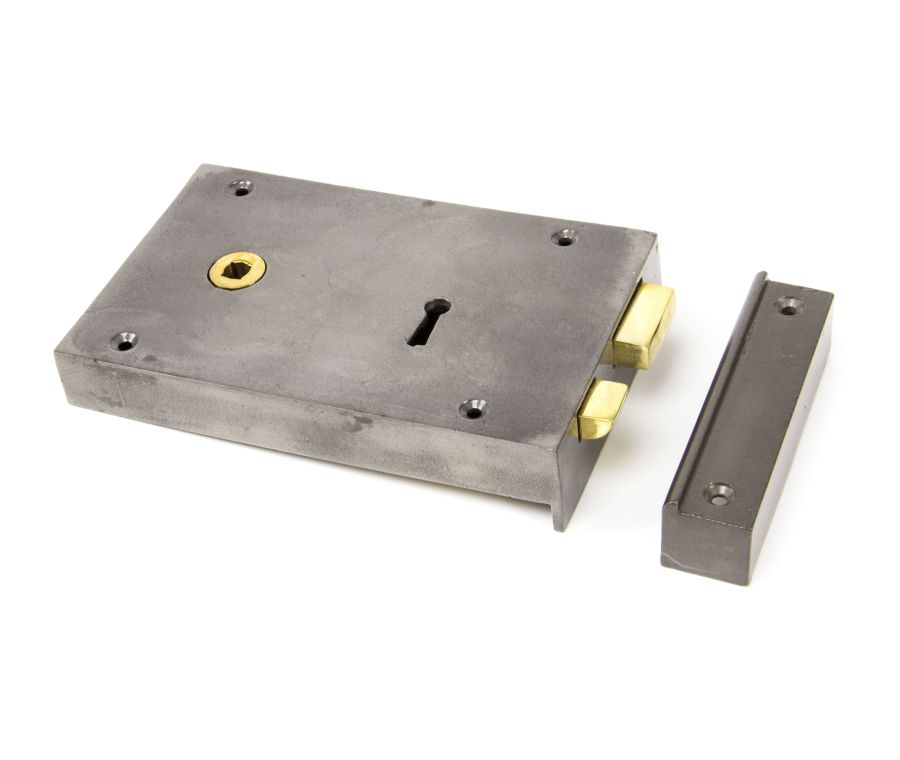 From the Anvil Iron Large Left Hand Rim Lock | 83591
