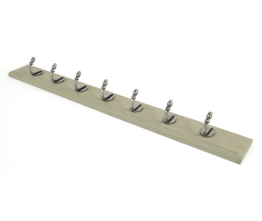 From the Anvil Olive Green 7 Iron Hook Stable Coat Rack | 83741