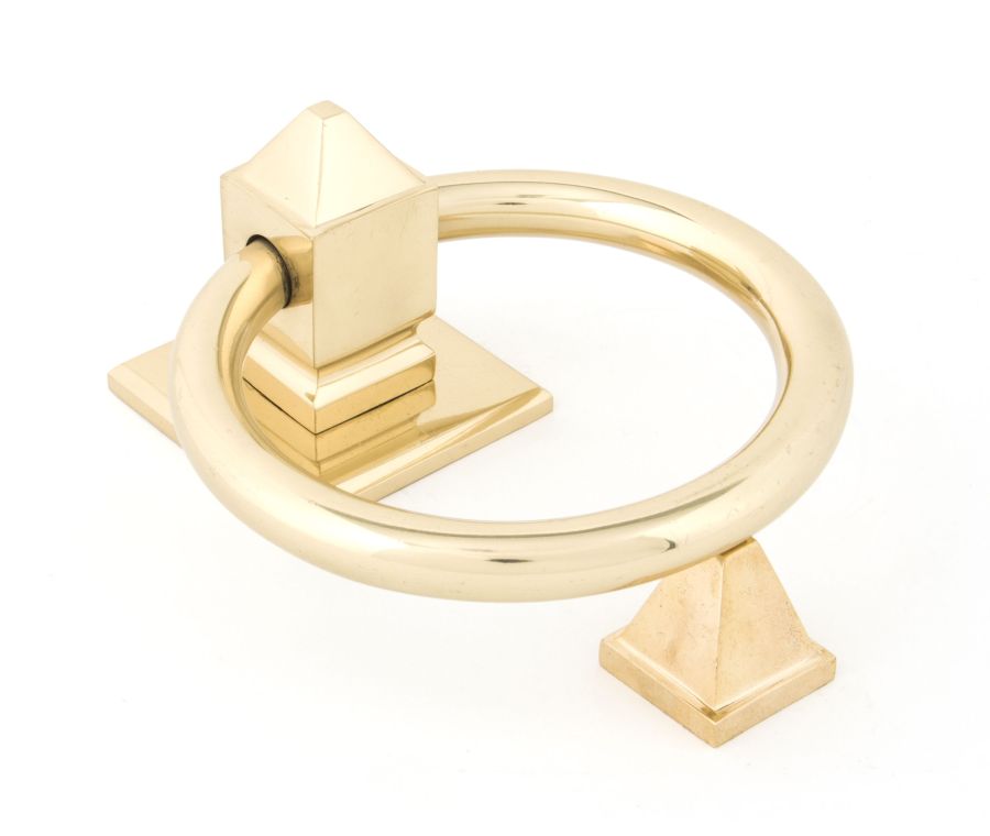 From the Anvil 124mm Polished Brass Ring Door Knocker | 83836
