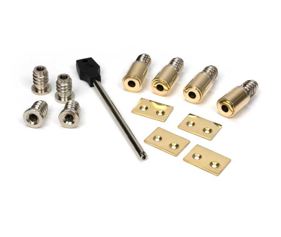 Polished Brass Secure Stops (Pack of 4)  |  83938