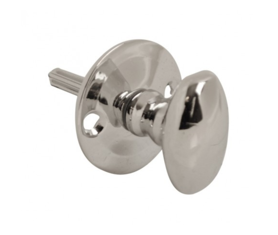 Polished Chrome Oval Thumbturn for use with mortice bolt