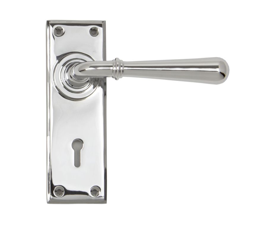 Set From the Anvil Polished Chrome Newbury Lever Lock Furniture | 91421