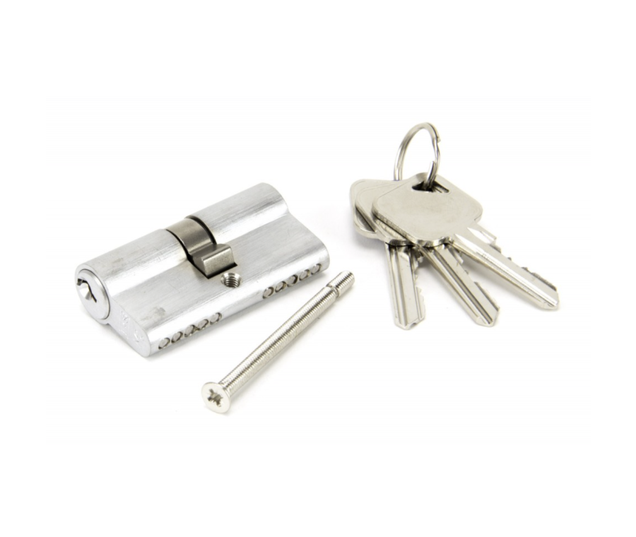 From the Anvil 90mm Satin Chrome Euro Double Cylinder 45/45 | 46244